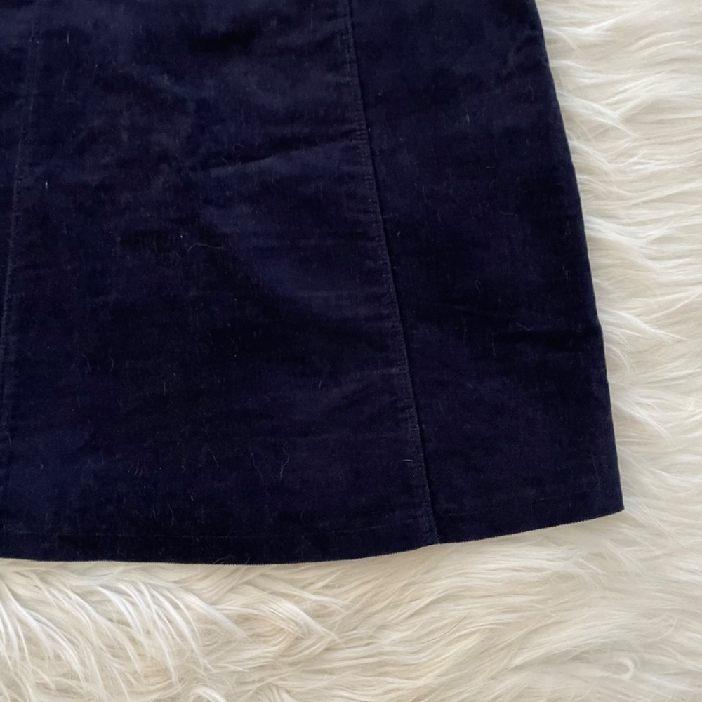 Altar’s state blue velvet like button mini skirt - Picture 9 of 9
